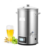 Electric Brewing System, 8 GALLON Brewing Stock Pot, All-in-One Home Beer Brewer, 304 Stainless Steel Brewing Supplies with Panel, Includes Glass Lid, Handle, Spigot, Electronic Panel Control